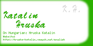 katalin hruska business card